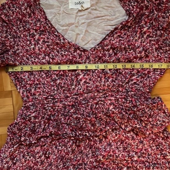 🌸 Ba&Sh Pink “Nina” V-Neck Tiered Mini Dress – Size M 🌸 - Picture 15 of 16